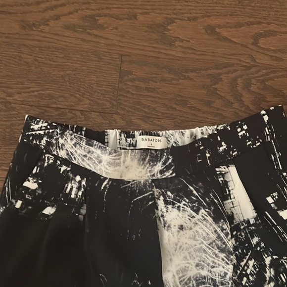 Black and White Graphic Print Pants - Picture 2 of 2